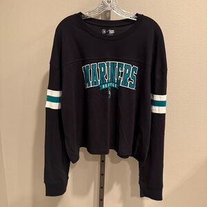 NWOT Seattle Mariners women’s size XL long sleeve cropped Tshirt